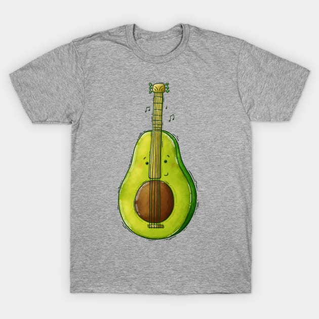 Avocado Guitar T-Shirt by Tania Tania